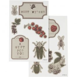 Stickers, 9x14 cm, 4 Bl. sort./ 1 Pck [HOB-27983]