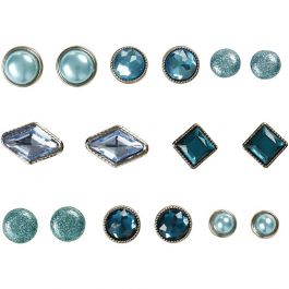Deko-Nieten / Brads , Größe 8-18 mm, Blau, 16 Stk/ 1 Pck [HOB-28310]