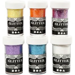 Glitter, Sortierte Farben, 6x20 g/ 1 Pck [HOB-28426]