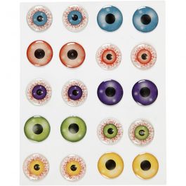 3D-Augen-Sticker, D 20 mm, 1 Bl. [HOB-28993]