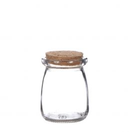 Glasgefäße mit Korken Ø5.5cm | H: 7.5cm (24 Stück) [IFS-29152]