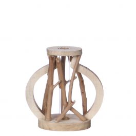 Reagenzglas mit Ständer aus recyceltem Holz Groß 14x7x18.5cm (1 Stück) [IFS-29645]