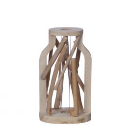Reagenzglas mit Ständer aus recyceltem Holz Medium 11x8.5x19.5cm (1 Stück) [IFS-29647]