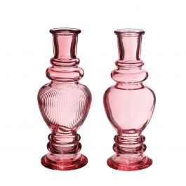 Vase Venedig Rosa H: 15,5 x Ø5,7 cm (12 Stück) [IFS-29891]