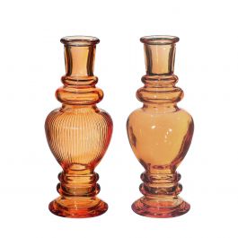Vase Venedig Bernstein H: 15,5 x Ø5,7 cm (12 Stück) [IFS-29893]
