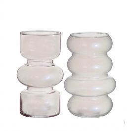 Blumenvase Ø10 cm H: 18 cm Perle (6 Stück) [IFS-29929]