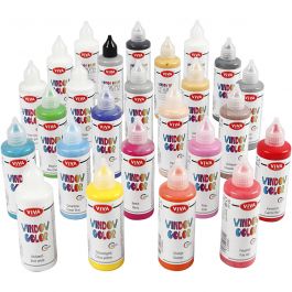Window-Color, Sortierte Farben, 25x90 ml/ 1 Pck [HOB-304000]