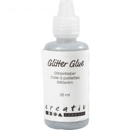 Glitzerkleber, Silber, 25 ml/ 1 Fl. [HOB-318310]