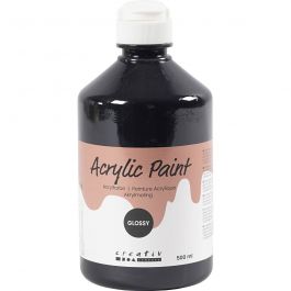 Acrylfarbe, glänzend, Schwarz, 500 ml/ 1 Fl. [HOB-32004]