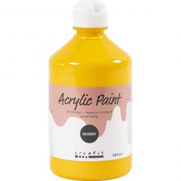 Acrylfarbe, glänzend, Gelb, 500 ml/ 1 Fl. [HOB-32012]