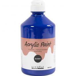 Acrylfarbe Glänzend, Blau, 500 ml/ 1 Fl. [HOB-32024]