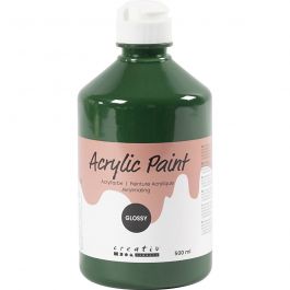 Acrylfarbe, glänzend, Dunkelgrün, 500 ml/ 1 Fl. [HOB-32028]