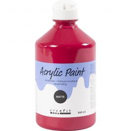 Acrylfarbe Matt, Primärrot, 500 ml/ 1 Fl. [HOB-32110]
