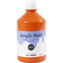 Acrylfarbe Matt, Orange, 500 ml/ 1 Fl. [HOB-32114]