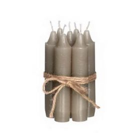 Kerzen-Set Taupe 11x2 cm (7 Stück) [IFS-32162]