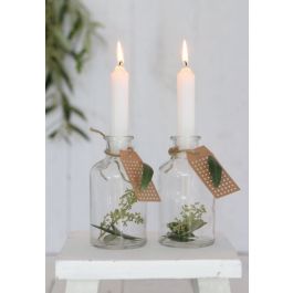 Kerzen-Set Weiß 11x2 cm (7 Stück) [IFS-32167]