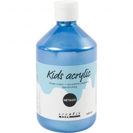 Acrylfarbe Metallic, Metallic, Blau, 500 ml/ 1 Fl. [HOB-32208]