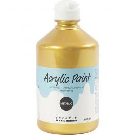 Acrylfarbe metallic, Metallic, Gold, 500 ml/ 1 Fl. [HOB-32228]