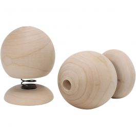 Bouncing-Figur aus Holz, H 75 mm, D 50 mm, 12 Stk/ 1 Pck [HOB-669055]