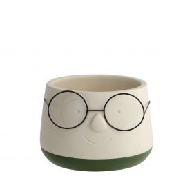 Topf mit Brille Ø13,5 h: 10,5 cm (6 Stück) [IFS-33094]
