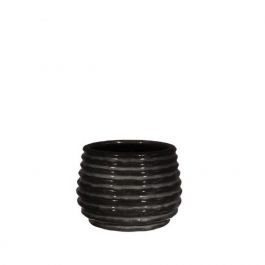 Topf Schwarz Anthrazit Rise Ø8,5 x h: 11,5 cm (9 Stück) [IFS-33973]