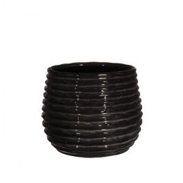 Topf Schwarz Anthrazit Rise Ø10 x h: 13,5 cm (6 Stück) [IFS-33974]