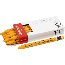 CARAN D’ACHE Neocolor II, L 10 cm, Dicke 8,5 mm, Orange (030), 10 Stk/ 1 Pck [HOB-34053]