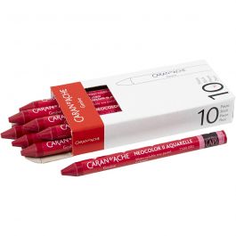 CARAN D’ACHE Neocolor II, L 10 cm, Dicke 8,5 mm, Karminrot (080), 10 Stk/ 1 Pck [HOB-34069]