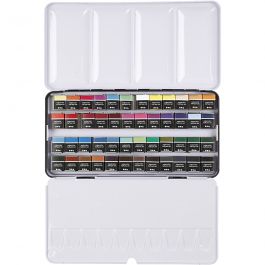 Art Aquarellfarbe, Halbwannen, Größe 10x15x20 mm, Standard-Farben, 48 Farbe/ 1 Pck [HOB-34245]