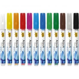SOLO GOYA Aqua Paint Marker-Sets, Sortierte Farben, 12 Stk/ 1 Pck [HOB-34321]
