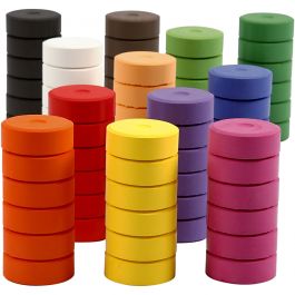 Aquarellfarben, H 16 mm, D 44 mm, Nachfüllblock, 72 Stk/ 1 Pck [HOB-34497]