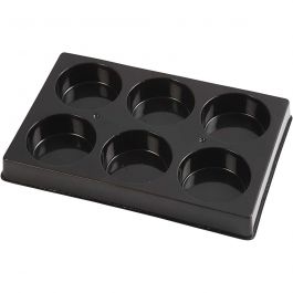 Palette für Wasserfarben, D 44 mm, Größe 11x16 cm, Schwarz, 1 Stk [HOB-34589]