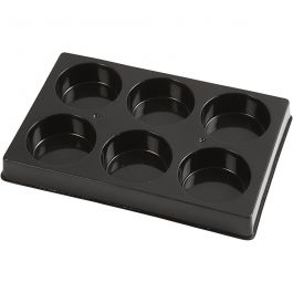 Palette für Wasserfarben, D 57 mm, Größe 15x21 cm, Schwarz, 1 Stk [HOB-34590]