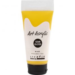 Acrylfarben, Mattglänzend, Halbdeckend, Primärgelb, 75 ml/ 1 Fl. [HOB-35143]