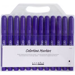 Colortime Marker, Strichstärke 5 mm, Flieder, 12 Stk/ 1 Pck [HOB-37332]