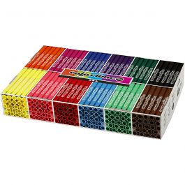 Colortime Marker, Strichstärke 5 mm, Standard-Farben, 12x24 Stk/ 1 Pck [HOB-37345]