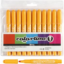 Colortime Marker, Strichstärke 5 mm, Warm gelb, 12 Stk/ 1 Pck [HOB-37350]