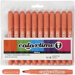 Colortime Marker, Strichstärke 5 mm, Mandarin, 12 Stk/ 1 Pck [HOB-37352]