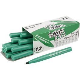 BIC Visa Color Filzstifte, Strichstärke 3 mm, Mittelgrün, 12 Stk/ 1 Pck [HOB-37408]