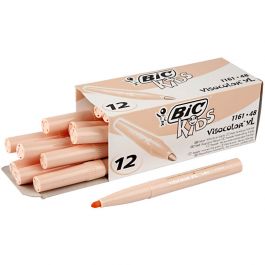 BIC Visa Color Filzstifte, Strichstärke 3 mm, Hellbeige, 12 Stk/ 1 Pck [HOB-37448]