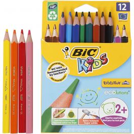 BIC Evolution Buntstifte, L 14 cm, Mine 5 mm, Sortierte Farben, 12 Stk/ 1 Pck [HOB-37597]