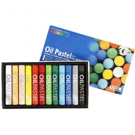 Mungyo Ölpastellfarben, L 7 cm, Dicke 11 mm, Sortierte Farben, 12 Stk/ 1 Pck [HOB-38142]