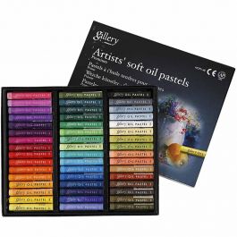 Gallery Ölpastellkreide Premium, L 7 cm, Dicke 10 mm, Sortierte Farben, 48 Stk/ 1 Pck [HOB-38154]