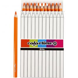 Colortime Buntstifte, L 17,45 cm, Mine 5 mm, JUMBO, Orange, 12 Stk/ 1 Pck [HOB-38171]