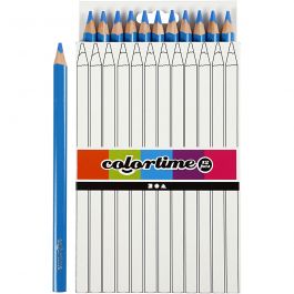 Colortime Buntstifte, L 17,45 cm, Mine 5 mm, JUMBO, Blau, 12 Stk/ 1 Pck [HOB-38176]