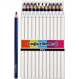 Colortime Buntstifte, L 17,45 cm, Mine 5 mm, JUMBO, Dunkelblau, 12 Stk/ 1 Pck [HOB-38177]