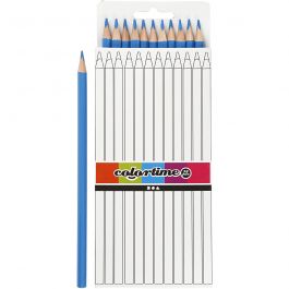 Colortime Buntstifte, L 17 cm, Mine 3 mm, Hellblau, 12 Stk/ 1 Pck [HOB-38576]