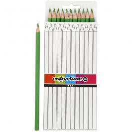 Colortime Buntstifte, L 17 cm, Mine 3 mm, Hellgrün, 12 Stk/ 1 Pck [HOB-38578]