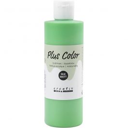 Plus Color Bastelfarbe, Hellgrün, 250 ml/ 1 Fl. [HOB-39476]