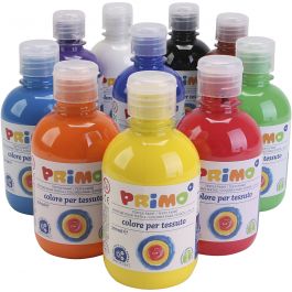 Stoffmalfarbe, Sortierte Farben, 10x300 ml/ 1 Pck [HOB-700394]